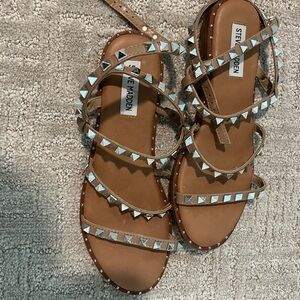 Steve Madden Brown Studded Sandals